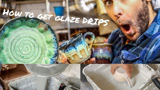 Pottery Glazing Techniques Drips Pouring and More [upl. by Ahsile]