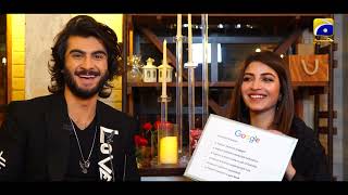 Haroon Kadwani amp Kinza Hashmi Answer The Most Searched Questions on Google [upl. by Sidalg]