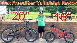 Trek 20” Precaliber vs Raleigh Rowdy 16” Bike Review Why we upgraded to a Trek 2020 [upl. by Sonaj]