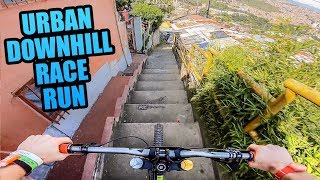 CRAZY URBAN MTB DOWNHILL TRACK  FULL RACE RUN [upl. by Buffum831]