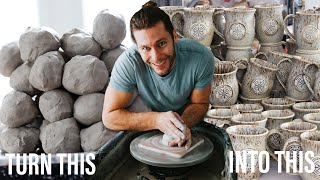 Production Pottery  The ENTIRE Pottery Process  ASMR [upl. by Teews937]