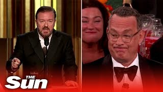 Ricky Gervais funniest jokes at Golden Globes [upl. by Claybourne]