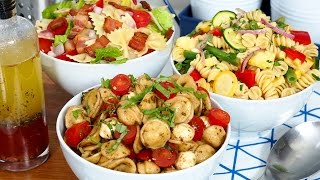 Easy Pasta Salad 3 Delicious Ways [upl. by Orelle]