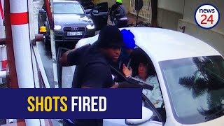 WATCH Shots fired at guardsman during Bedfordview hijack [upl. by Sicnarf]