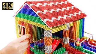 DIY  How To Build Mini House Model From 100000 Magnetic Balls  Satisfying   Magnet World 4K [upl. by Amerd]