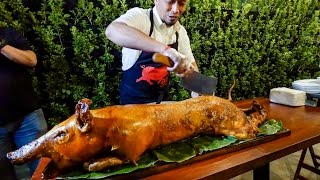 15Hour Filipino Food Tour in Pampanga amp Manila Philippines  HUGE LECHON with Makansutra [upl. by Fari]