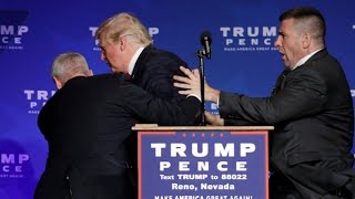 Donald Trump rushed off stage during rally in Nevada [upl. by Gnanmas728]