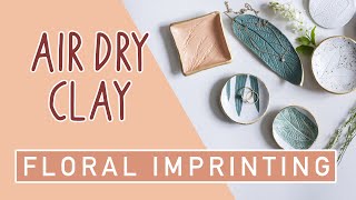 DIY Jewellery Trays  Imprinting Air Dry Clay [upl. by Levine]