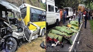 At least 19 dead in multiplevehicle collision in the Philippines [upl. by Aleel]