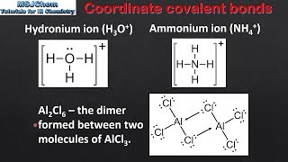 S223 Coordinate covalent bonds Coordination bonds [upl. by Jb440]