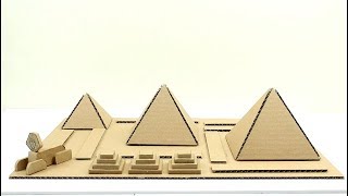 como hacer con carton las piramides de egipto egyptian pyramids with cardboard [upl. by Phare846]