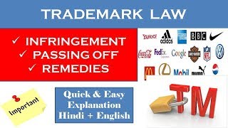 Trademark Infringement amp Passing Off I Remedies [upl. by Kinnard]