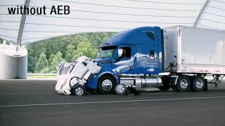 Large truck automatic emergency braking demonstration [upl. by Namus527]