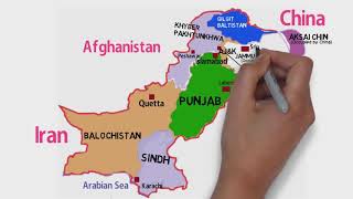 Pakistan Political Map 2024 ProvincesCapitalGilgit Baltistan ampKashmir Pakistan Border Map Trend [upl. by Enawtna]