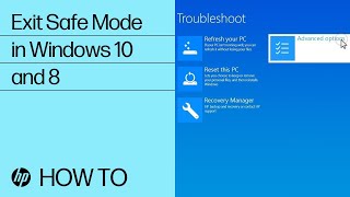 Exit Safe Mode in Windows 10 and 8  HP Computers  HP Support [upl. by Nocaj739]