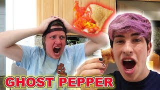 GHOST PEPPER PIZZA ROLL PRANK ON ROOMMATES [upl. by Nob]