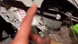 Harbor Freight Chicago Electric 10quot sliding Compound miter saw blade install [upl. by Enilarak]