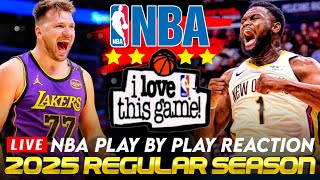 🔴LAKERS vs PELICANS │ 2025 NBA Basketball Game PlayByPlay Reaction amp Scoreboard [upl. by Eidoow]