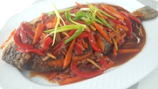 FISH ESCABECHE  Filipino Sweet amp Sour Fish Recipe [upl. by Buzzell]