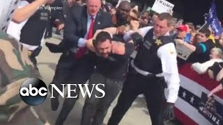 Trump Protester Rushes Stage at Ohio Rally [upl. by Hecklau]