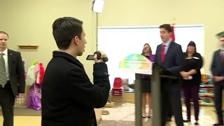 Trudeau called scumbag by camcorderwielding man in Winnipeg [upl. by Nymzaj]