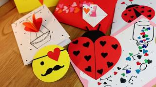 Proste Walentynki DIY  10 pomysłów na ręcznie robione Walentynki  Easy DIY Valentines cards [upl. by Gorlicki]