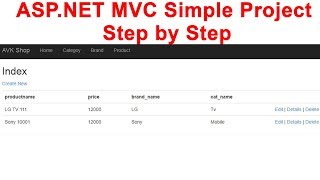 ASPNET MVC Simple Project Step by Step [upl. by Ajssatsan]