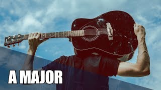 Upbeat Guitar Backing Track In A Major  Time [upl. by Belak155]