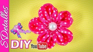 Flores de Tela  CUALQUIER TELA  Video 153  SDetalles  DIY [upl. by Ashleigh]