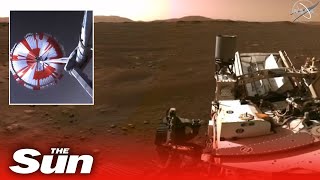 Nasa’s Mars Perseverance rover reveals stunning first video and audio recording from Red Planet [upl. by Nnitsuj388]