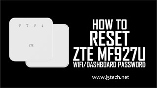 How to Reset Wifi and Dashboard Password of ZTE MF927U RouterModem [upl. by Dust]