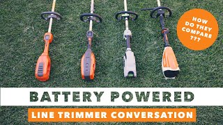 A Conversation about Battery Powered Line Trimmers from Husqvarna Stihl and Ego [upl. by Undry]