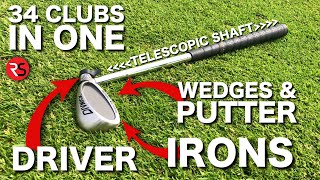 Golfing with one adjustable club 34 clubs in 1 [upl. by Allsopp]