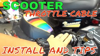 Scooter throttle cable install DIY [upl. by Eyot]