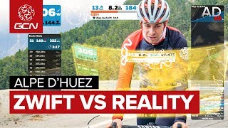 Alpe du Zwift VS Alpe dHuez Preparing For Reality [upl. by Gregson]