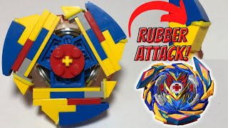 LEGO Brave Valkyrie  RUBBER ATTACK  Lego Beyblade Reviews [upl. by Airamasor]