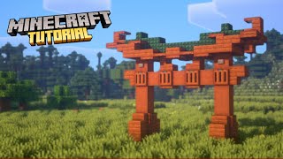 Minecraft  How to build a Japanese Torii Gate  Tutorial [upl. by Bernie798]