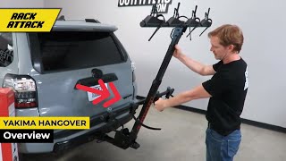 Yakima HangOver 4 Vertical Mountain Bike Hitch Rack Overview And Install [upl. by Nidorf]