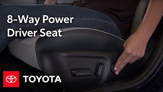 Toyota HowTo 8Way Power Driver Seat  Toyota [upl. by Hoes]