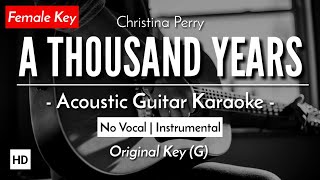 A Thousand Years Karaoke Acoustic  Christina Perry HQ Audio [upl. by Hpesoj]