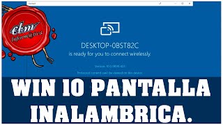 COMO CONFIGURAR LA PANTALLA INALAMBRICA EN WINDOWS 10 [upl. by Neyud]