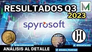 Análisis Detallado de los Resultados Q3 de SPYROSOFT SPR ️Momentum Financial [upl. by Terrijo]