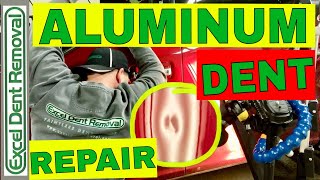 Aluminum Dent Repair  Paintless Dent Repair Aluminum F150 [upl. by Damas548]