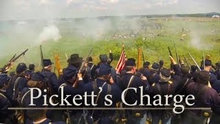 Gettysburg 150th  Picketts Charge Civil War Reenactment [upl. by Yasmin]