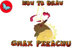 How To Draw Gigantamax Pikachu Pokemon  Drawing Animals [upl. by Shirline]