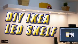 IKEA Hack LACK Shelf With OMLOPP or MITTLED LEDs Tutorial [upl. by Eidod]