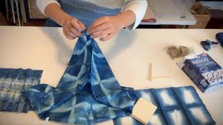 Indigo Shibori Patterning Techniques [upl. by Butch283]