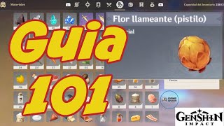 GUIA Y UBICACION DE FLOR LLAMEANTE 101  Genshin Impact [upl. by Yasui]