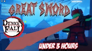 FASTEST Way To Get quotThe Great Swordquot amp 100 Broken Nichirin Blades  Showcase  Demon Fall [upl. by Snilloc149]