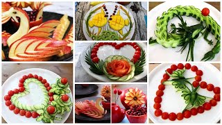 1Hr Salad decorationSalad design  Fruit amp Vegetable Carving amp Cutting Garnish [upl. by Nevuer]